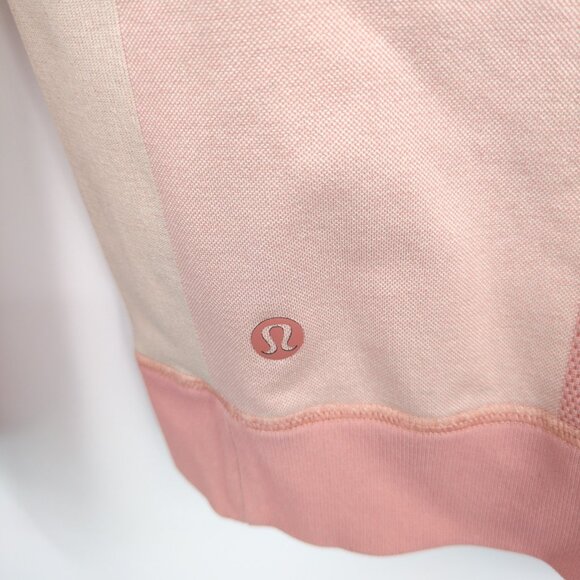 Lululemon Ebb to Train Jacket Pink Hooded Full Zip Size 6 Athleisure Casual - Picture 10 of 13